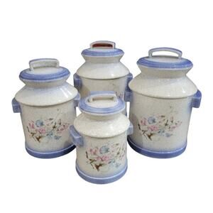 VTG Atlantic Mold 74' Farmhouse MCM Milk Jug Kitchen‎ Canister Cookie Jar Rare